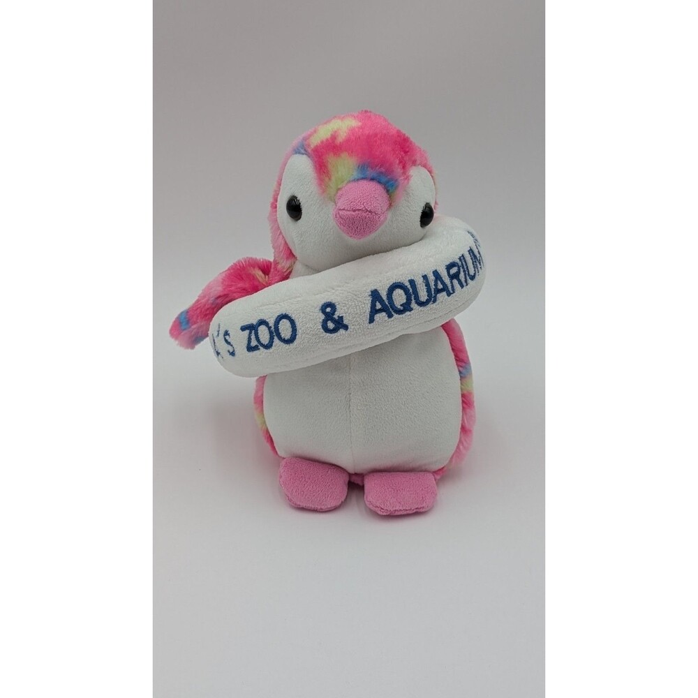 Wishpets Omaha's Zoo & Aquarium Pink Tie-dye Penguin Plush Stuffed Animal 8"